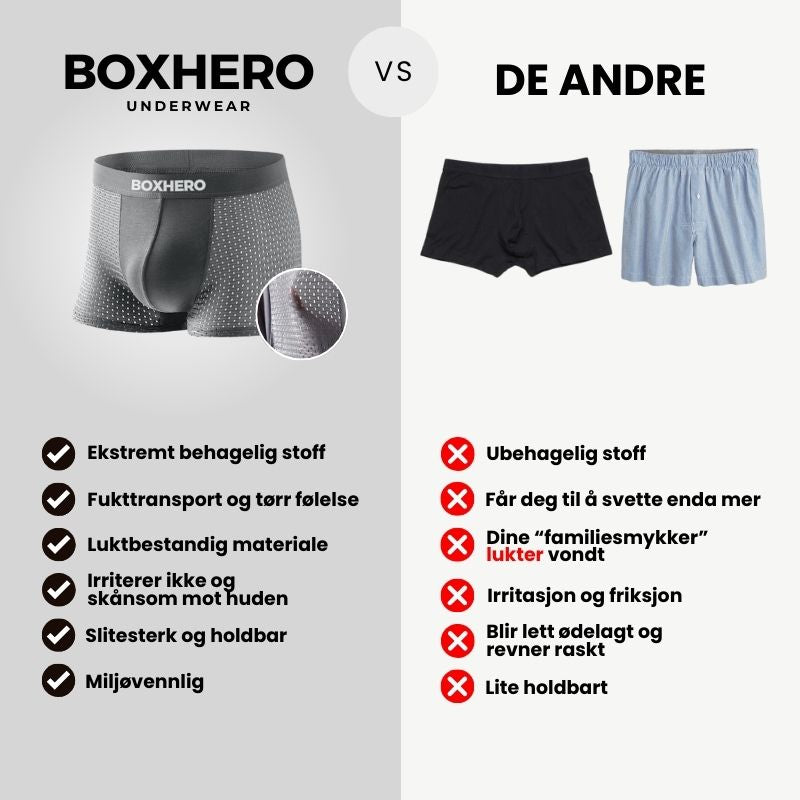BOXHERO BOKSER I BAMUSFIBER – REVOLUSJONERENDE KOMFORT HELE DAGEN